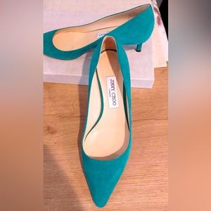 Jimmy Choo
Women's  Romy 60 suede pumps in Emerald Green